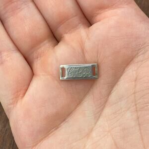 Vintage 925 Sterling "CHB" Forget Me Not Sweetheart Name Link Pendant Charm